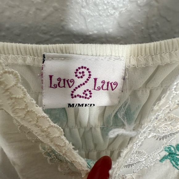 Sweet Luv 2 Luv  Cami Tank Dress with turquoise flowers -cp - Picture 5 of 10